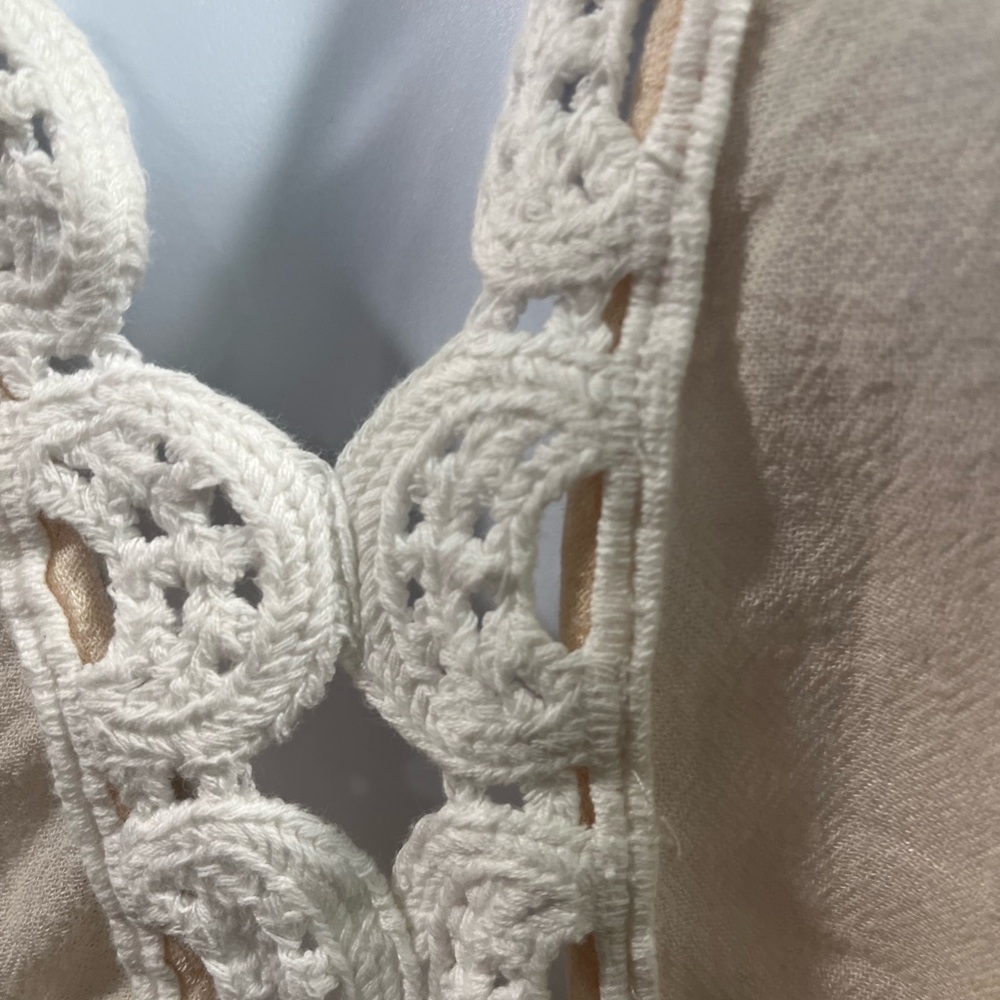 Eberjay Sz S  Cream with white lace swimsuit  cover up - Picture 8 of 8